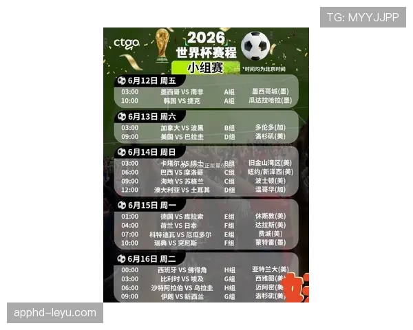 德国队2026世界杯赛程分析与小组出线前景预测